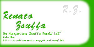 renato zsuffa business card